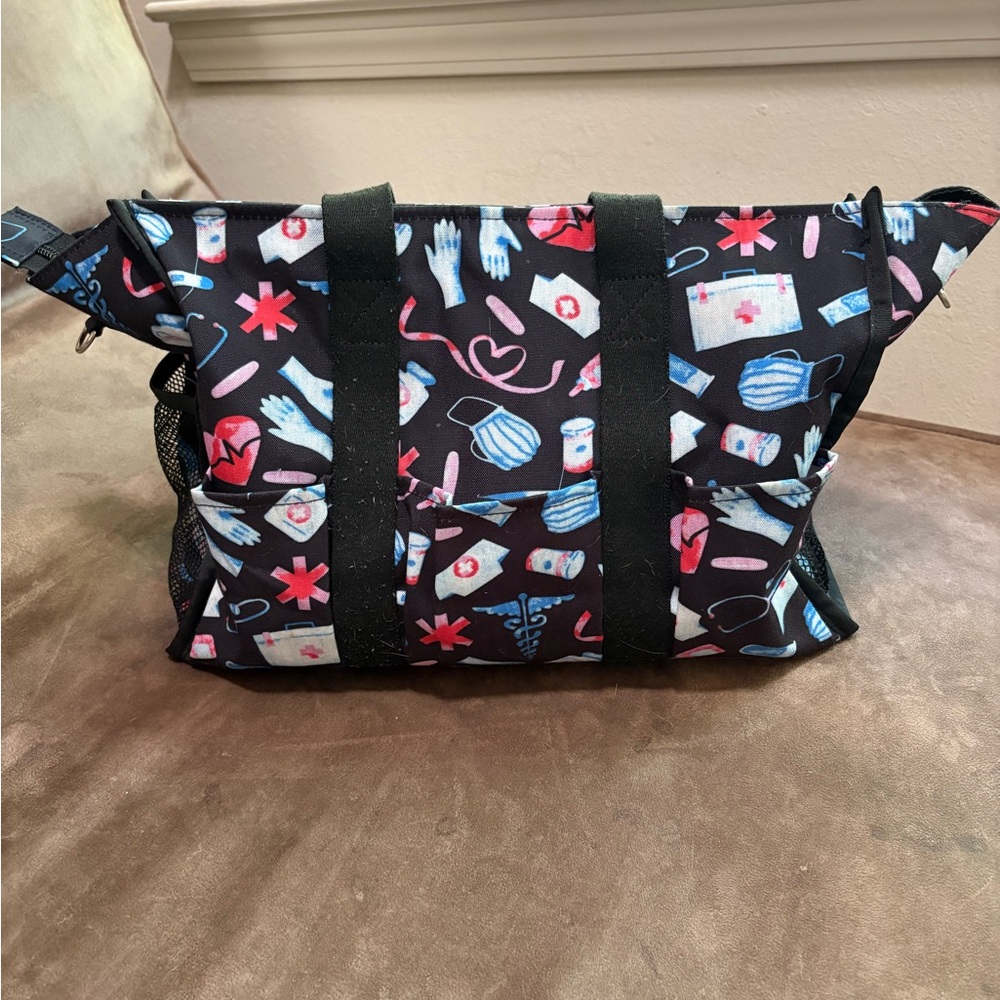 Trendy Black and Pink work bag